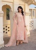 Embroidered Chiffon Straight Kurta 3-Piece Suit – Peach Pink