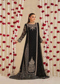 Embroidered Chiffon Straight Pishwas 3-Piece Suit – Black